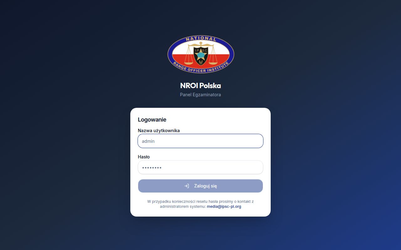 Panel logowania — bezpieczny dostęp dla egzaminatorów i administratorów